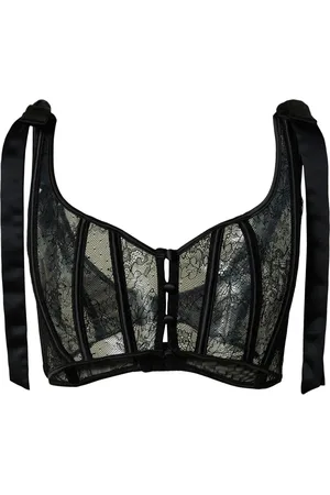 Twin-Set Bustier satiné en dentelle