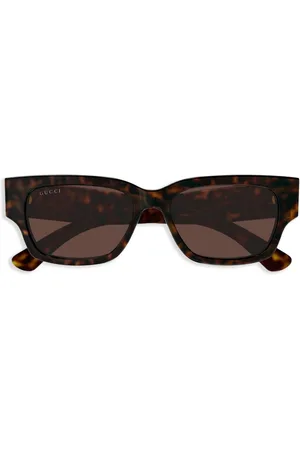 Gucci Lunettes de soleil à monture rectangulaire