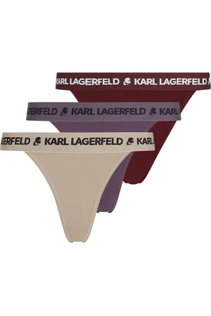 Karl Lagerfeld Lot de trois strings en coton stretch