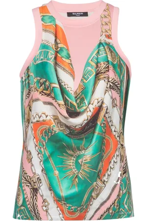 Balmain Débardeur à imprimé Foulard