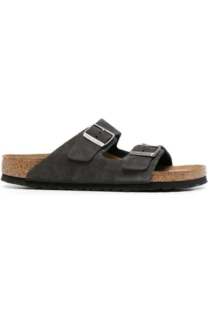 Birkenstock Claquettes en daim à boucles