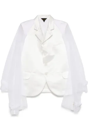 Comme des Garçons Blazer à empiècements en tulle
