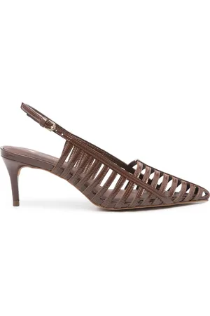 CARRANO 70mm leather slingback pumps