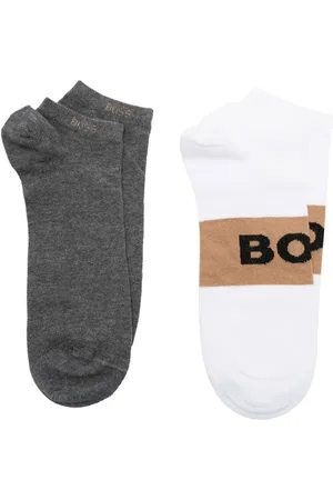 HUGO BOSS Lot de 2 paires de chaussettes à logo brodé