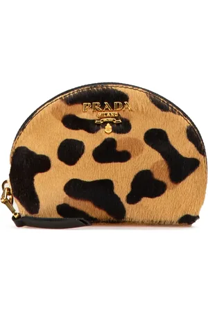 Prada 2000-2024 Pony Hair Leopard Print pouch
