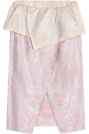 DRIES VAN NOTEN Jupe en jacquard à coupe mi-longue