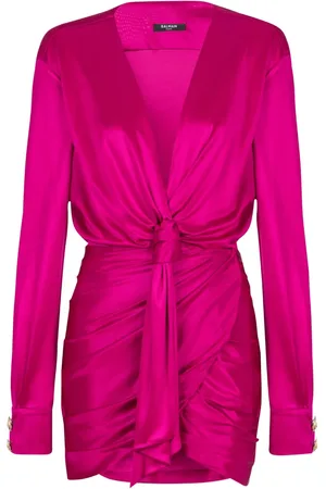 Balmain Robe en jersey à design drapé