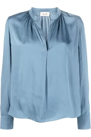 Zadig & Voltaire Blouse satinée Tink à col officier