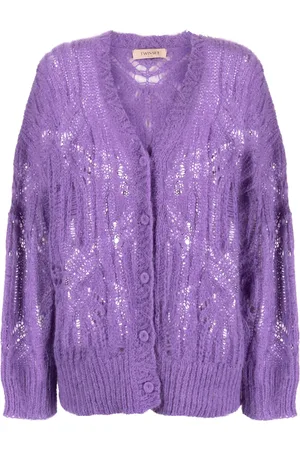 Twin-Set Cardigan en crochet à col v