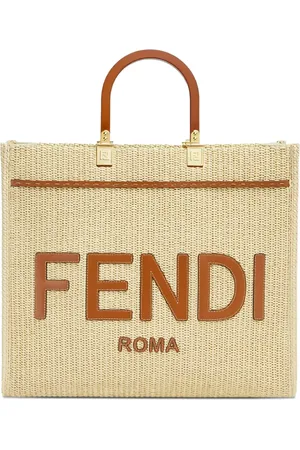 Fendi Sac cabas Sunshine médium en raphia
