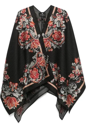 Etro Cape à fleurs brodées