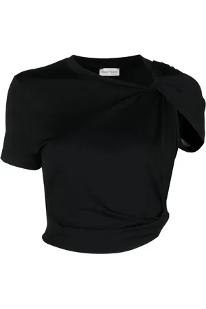 MAGDA BUTRYM T-shirt crop à encolure asymétrique
