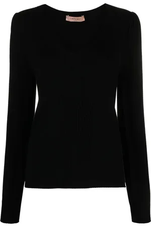 Twin-Set Pull en maille à ceinture logo