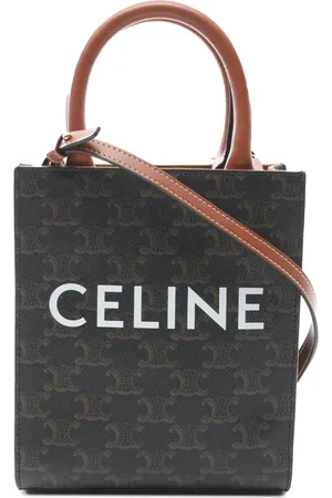 Céline 2018-2024 Mini Triomphe Coated Canvas Vertical Cabas satchel