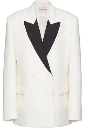 VALENTINO GARAVANI Blazer Double Crepe à boutonnière croisée