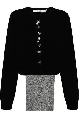 B+AB Ensemble cardigan-haut à boutons décoratifs