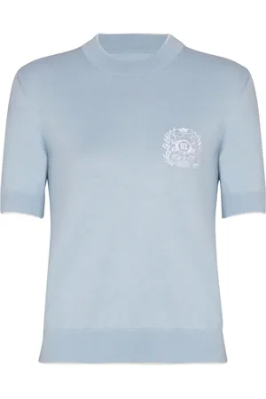 Balmain T-shirt à broderie Emblème