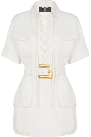 Balmain Robe courte en toile