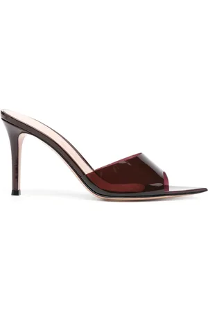 Gianvito Rossi Mules Olie 85 mm en cuir