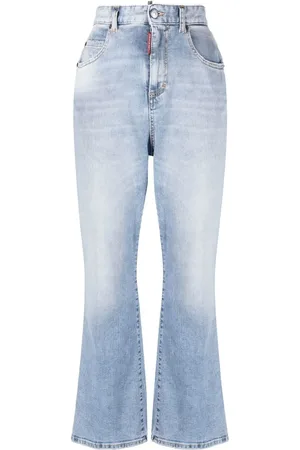 Dsquared2 Jean évasé court à taille haute