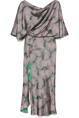 Amsale Robe drapée en jacquard