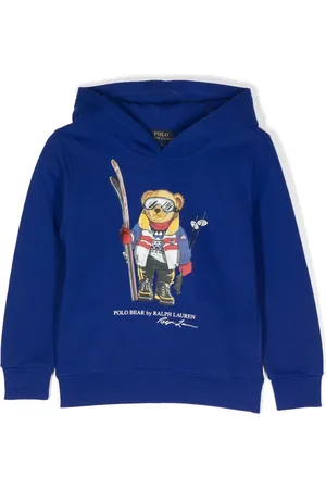 Ralph Lauren Hoodie Royal Ski-Bear en coton