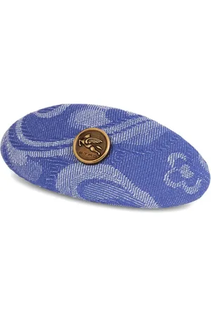 Etro Barrette en jean à motif en jacquard