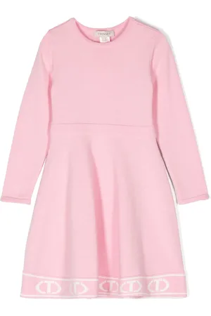 Twin-Set Robe en maille à motif Oval T en jacquard