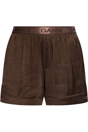 Ganni Short à taille à logo