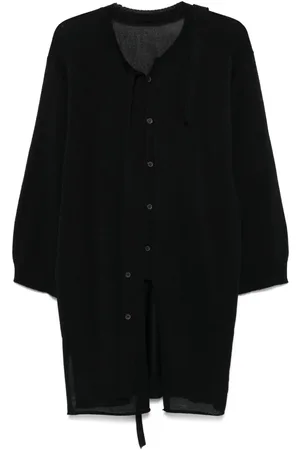 Issey Miyake Cardigan en maille à design drapé