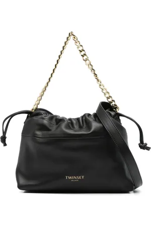 Twin-Set Sac porté épaule en cuir à détail de chaîne