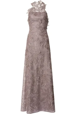 Alberta Ferretti Robe en dentelle à coupe longue