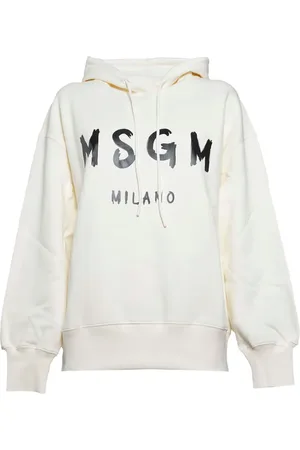 Msgm Graphic-logo hoodie