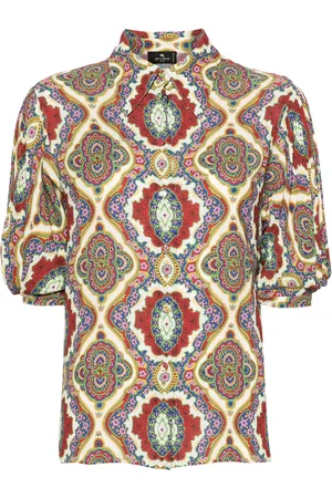 Etro Blouse en soie à imprimé graphique