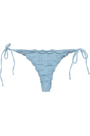 MC2 SAINT BARTH Floral-embroidered bikini briefs