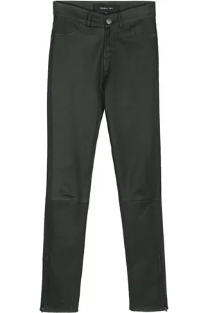 FEDERICA TOSI Pantalon en cuir à coupe skinny