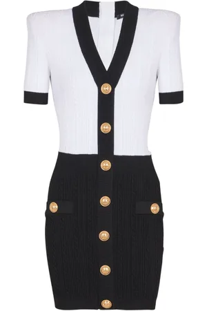 Balmain Robe en maille torsadée