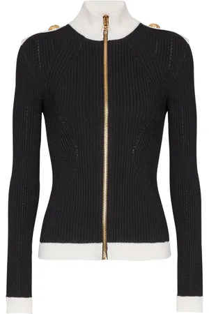 Balmain Cardigan en maille à design nervuré