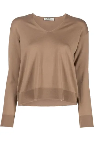Max Mara Pull en maille à col v