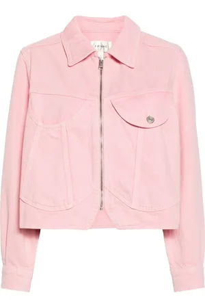 Frame Veste crop Heart en jean à découpes