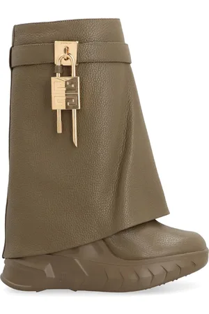 Givenchy Bottines Shark Lock Biker en cuir