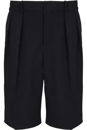 Balmain Short plissé en grain de poudre