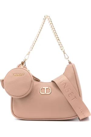 Twin-Set Sac porté épaule en cuir à plaque Oval T