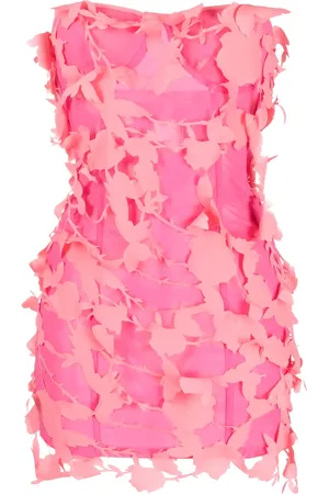 BLUMARINE Robe-bustier à fleurs appliquées