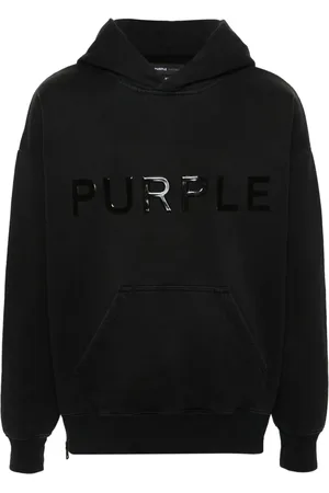 Purple Brand Hoodie en coton à patch logo
