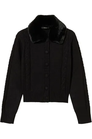 Twin-Set Cardigan à col en fourrure artificielle