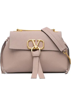 VALENTINO GARAVANI Sac à bandoulière VRing Chain médium en cuir de veau grainé (2018-2024)