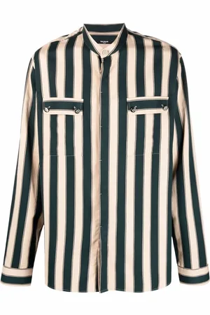 Balmain Chemise rayée à manches longues
