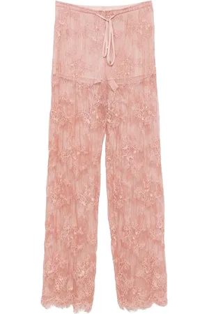 BLUMARINE Pantalon droit en dentelle