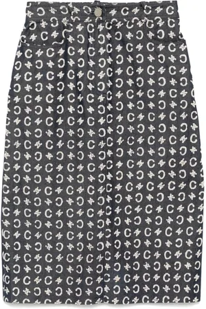 Céline Jupe en jean à motif Macadam (années 1999-2000)